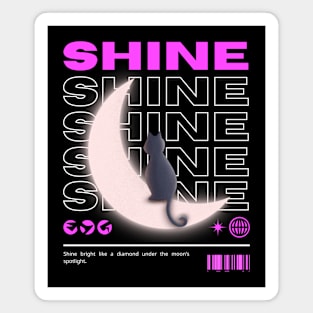 Shine Moonlight Cat Magnet